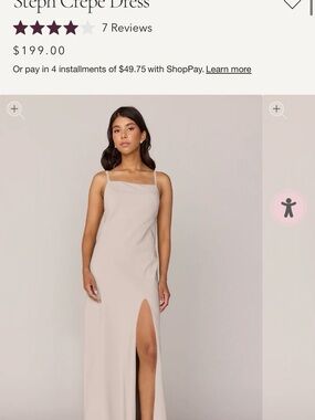Revelry Steph Crepe Maxi Dress in Light Taupe